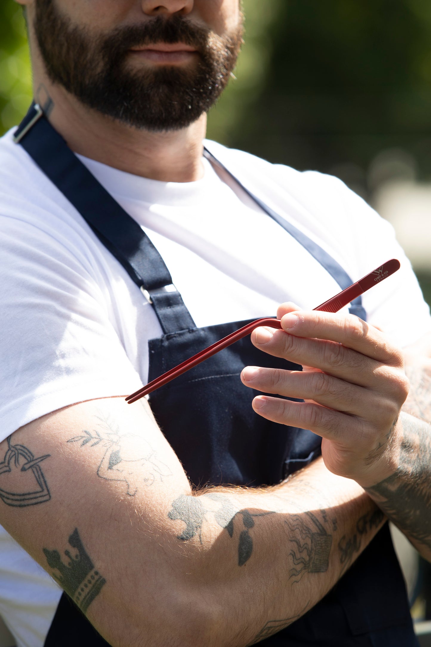 Chef Plating Tweezer Red