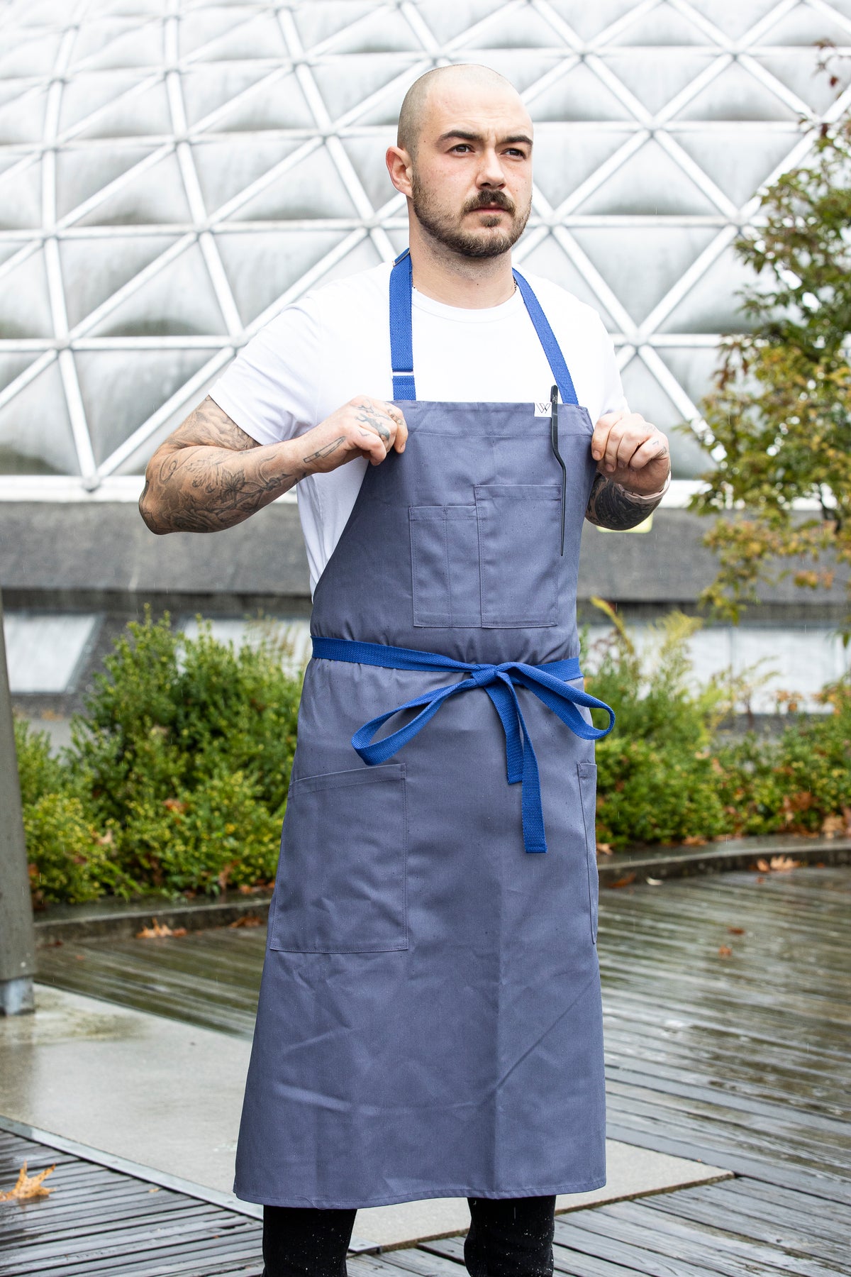Vancouver 83 apron (gray cotton polyester)