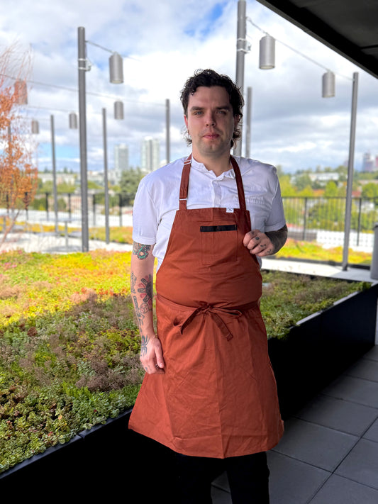 Cotton polyester caramel apron