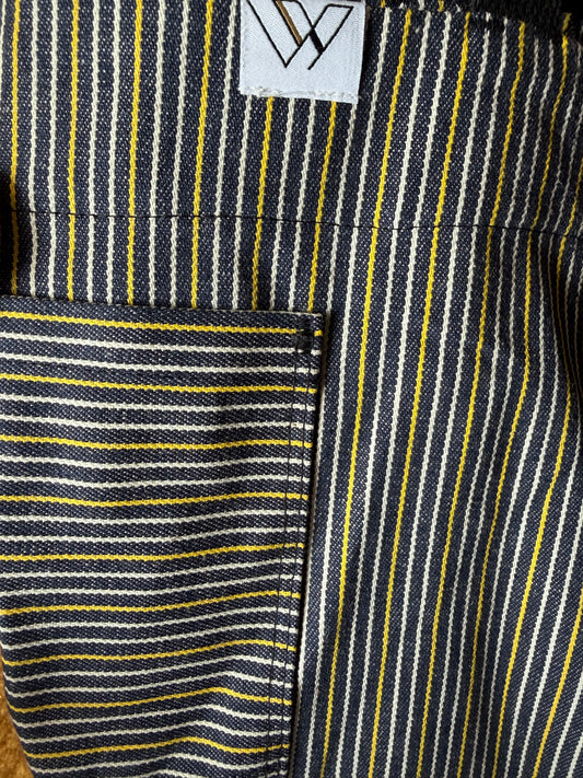 Vancouver 162 Apron (yellow, navy, white stripe)