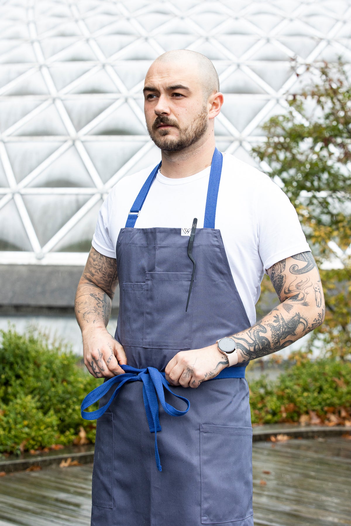 Vancouver 83 apron (gray cotton polyester)