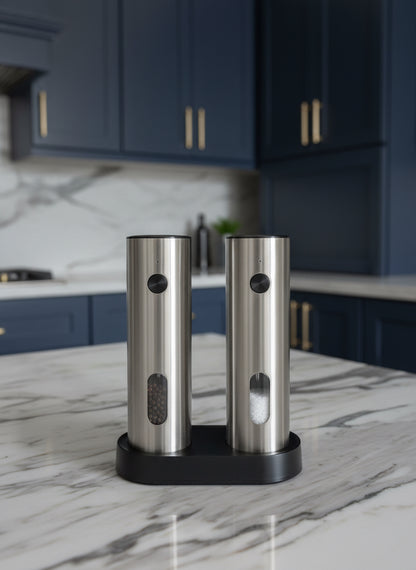 SALT AND PEPPER ELECTRIC MILL GRINDER SET