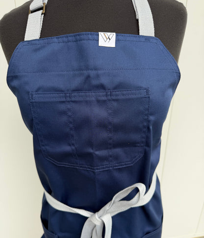 Vancouver 110 chef Apron (navy blue cotton polyester)