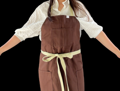 Vancouver 110 Apron (brown cotton twill)