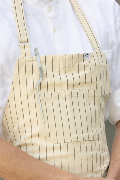 VANCOUVER 110 APRON (Cream black stripe)