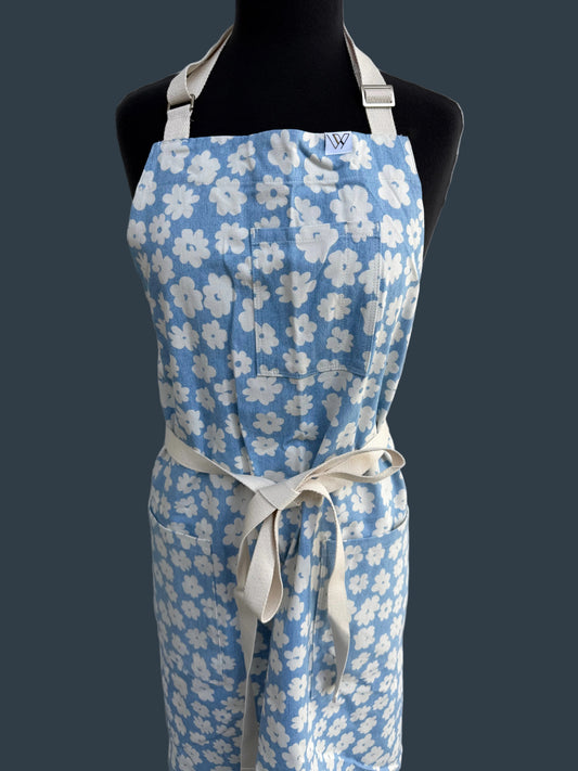 Vancouver 221 Apron (floral light blue)