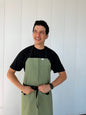 Vancouver 213 Apron (sage cotton polyester with black straps)