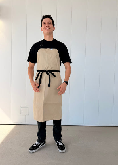 Vancouver 213 apron (beige cotton polyester) TALL