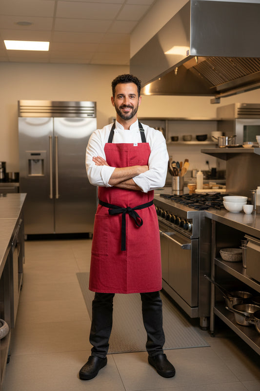 Vancouver 218 Apron (biowashed red)