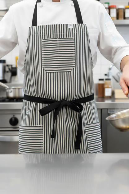 Vancouver 162 Apron (lavender, navy, white)