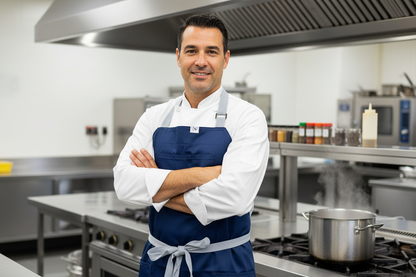 Vancouver 110 chef Apron (navy blue cotton polyester)