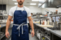Vancouver 110 chef Apron (navy blue cotton polyester)
